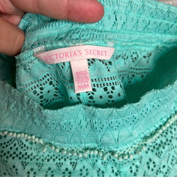 Victoria Secret Blue Bathing Suit Bottom Cover Up Lace Design - Picture 4 of 5